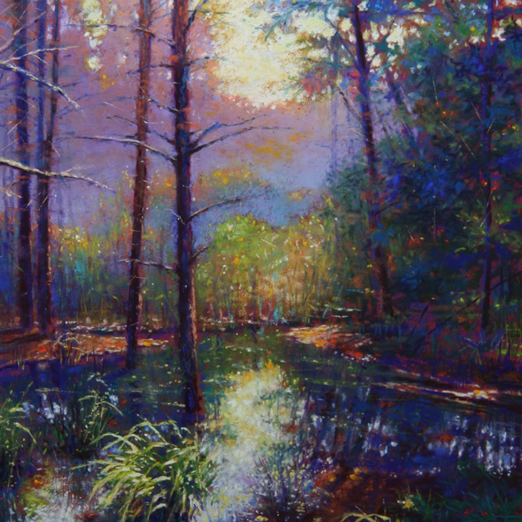 Forest made with pastels by Mike Kolasinski