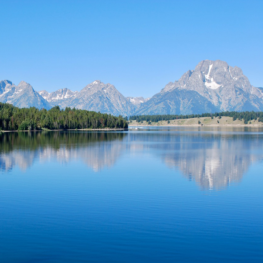 Mountain reflecting in a lake
