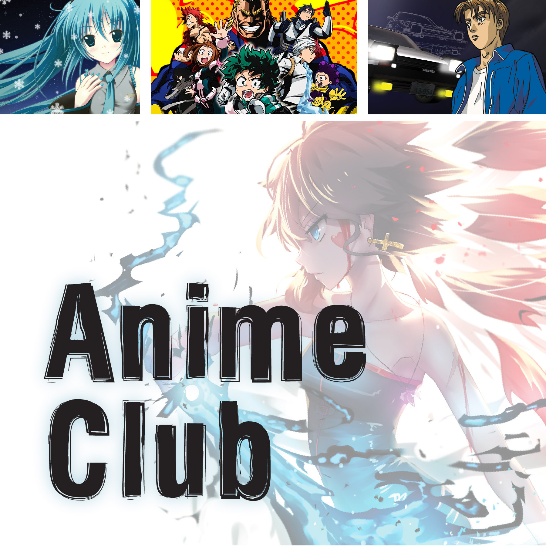 Anime Characters with "Anime Club" text