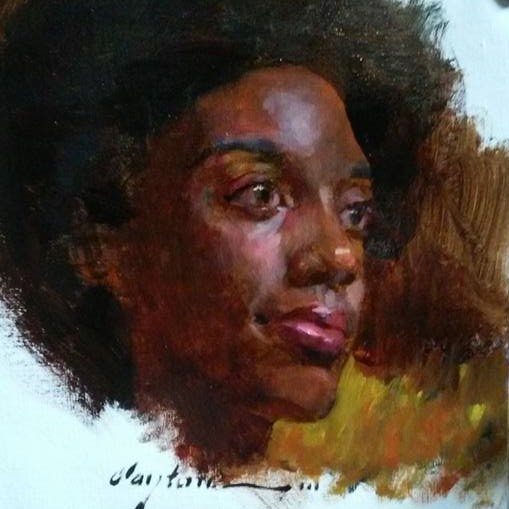 Oil painted portrait
