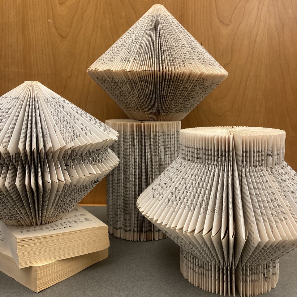 Folded book sculptures