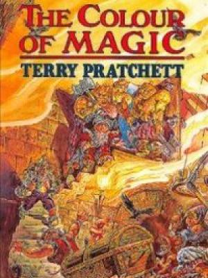 The Colour of Magic by Terry Pratchett book cover castle under seige 