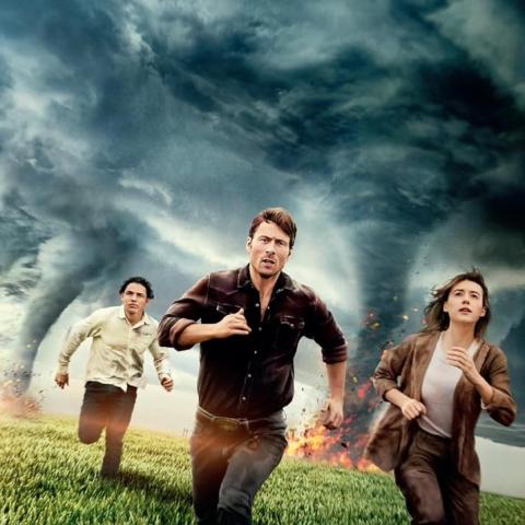 3 adults running from tornadoes