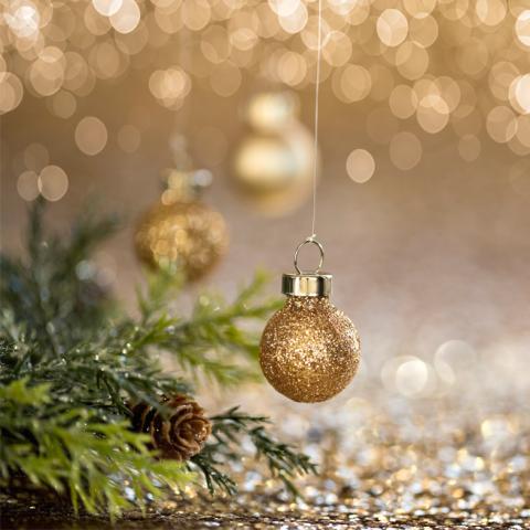 ornaments hanging on tree