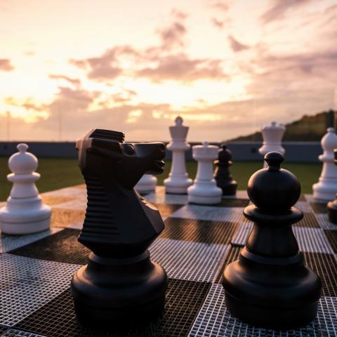 Giant outdoor chess set