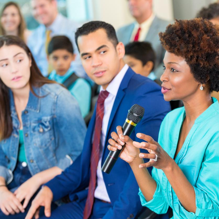 Group of people talking