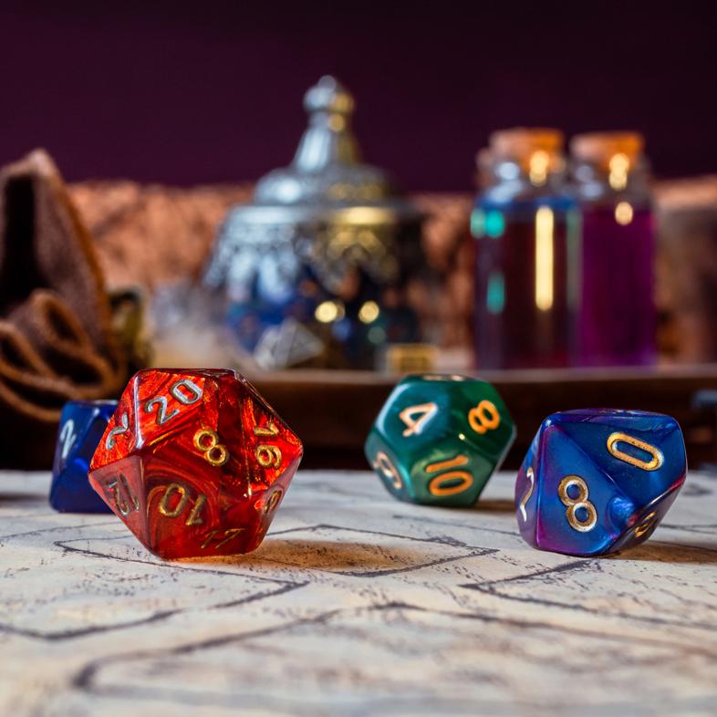 Dice on a table