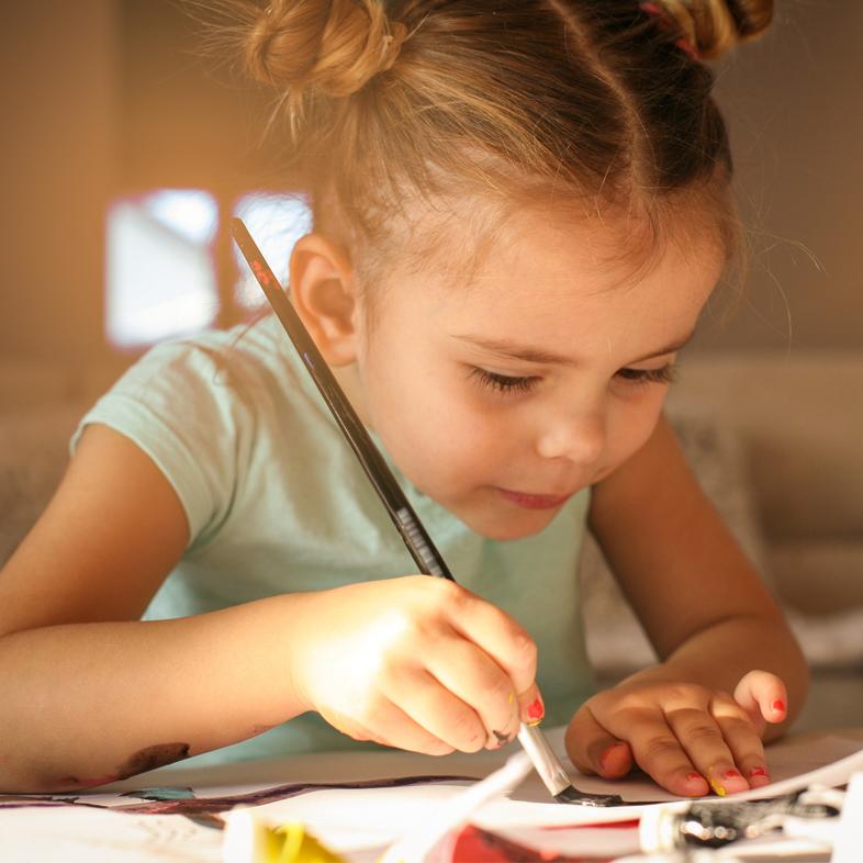 Child painting