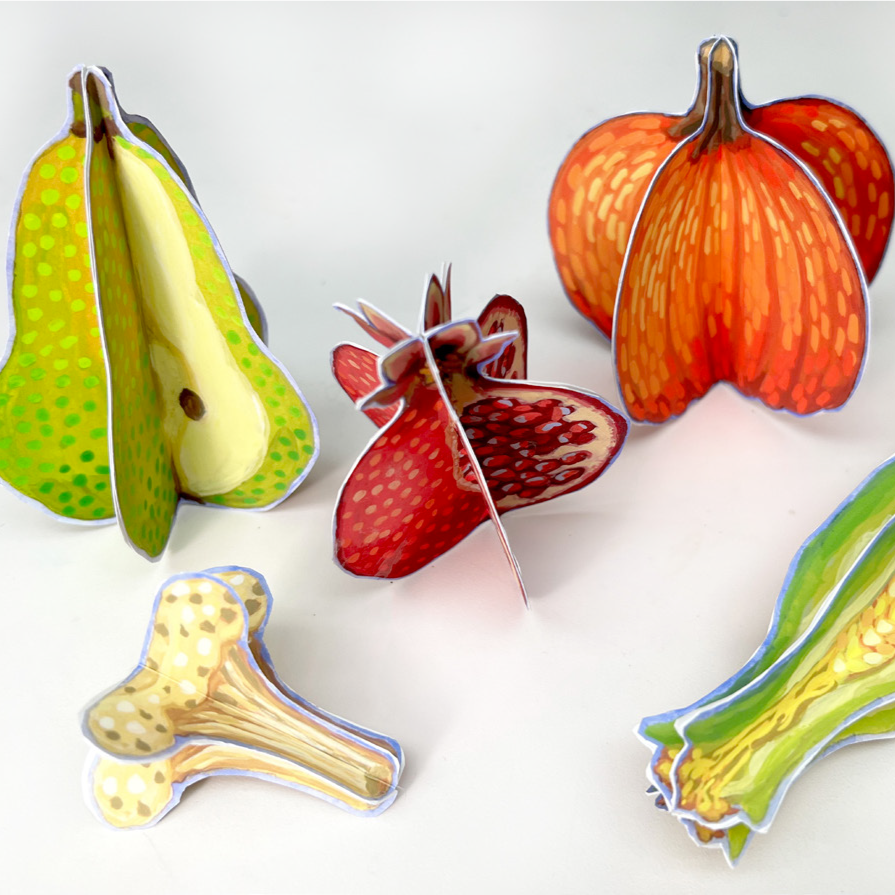 Paper fall fruit decorations