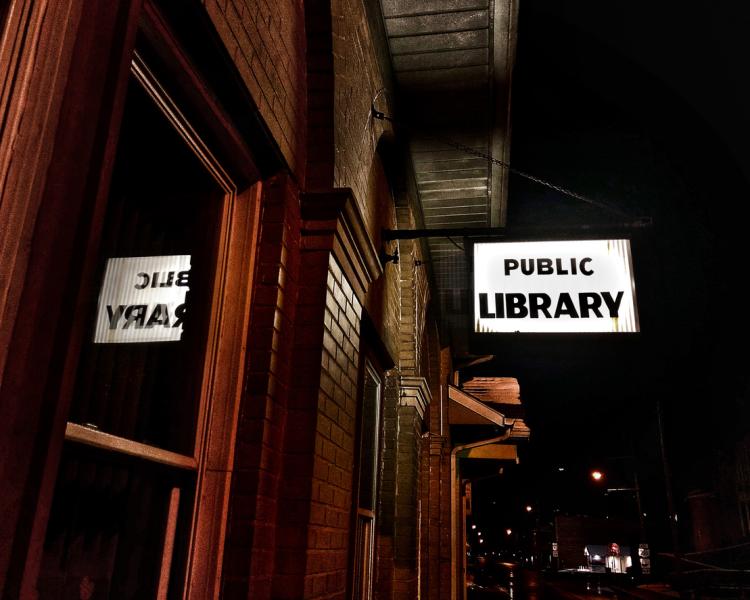 Public Library sign