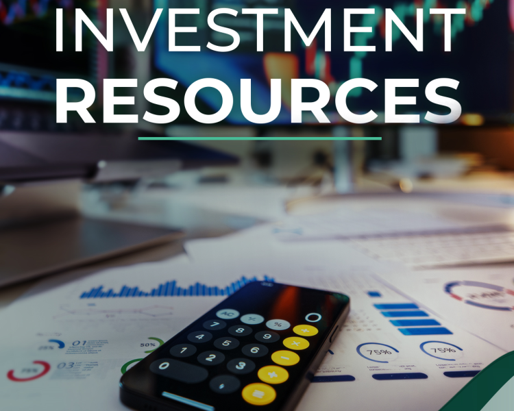 "Investment Resources" text above a calculator  